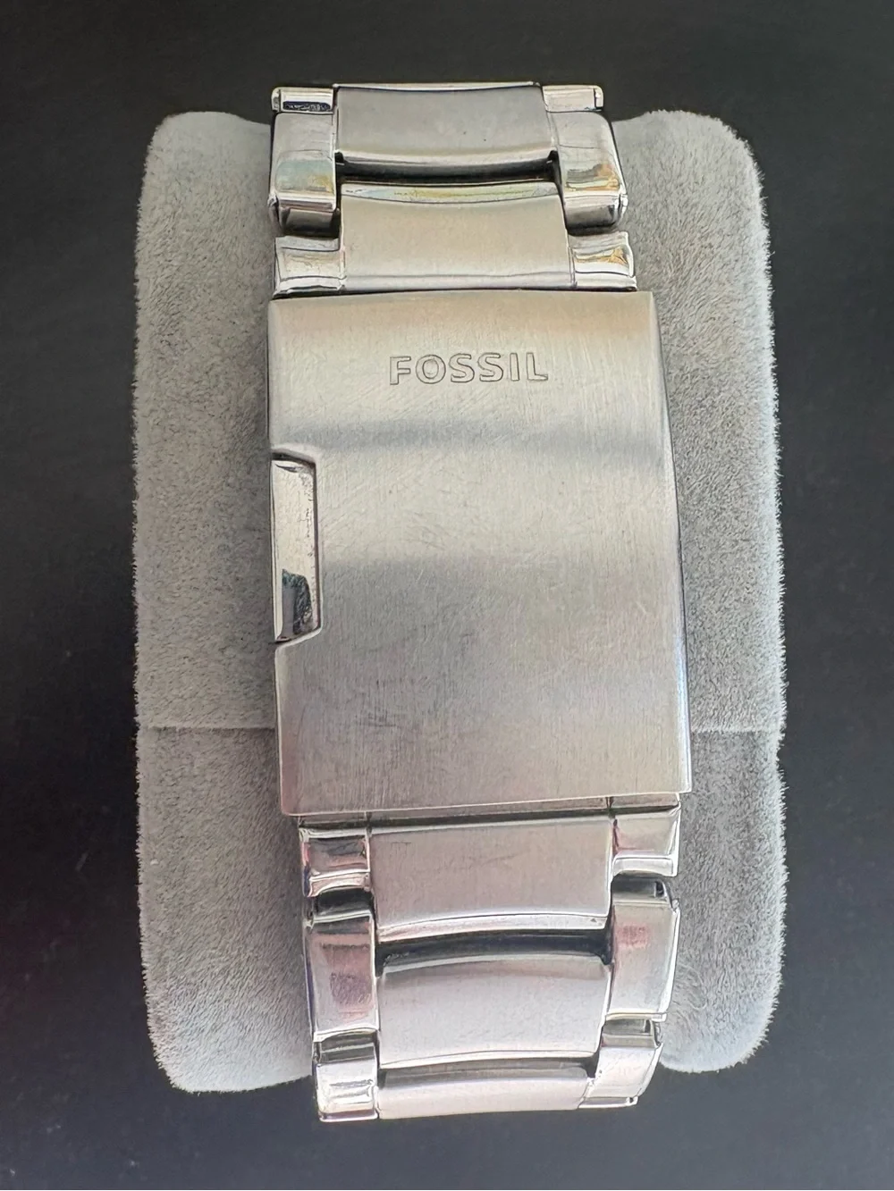 Fossil Men's 44mm Stainless Steel Chronograph Watch with Black Dial